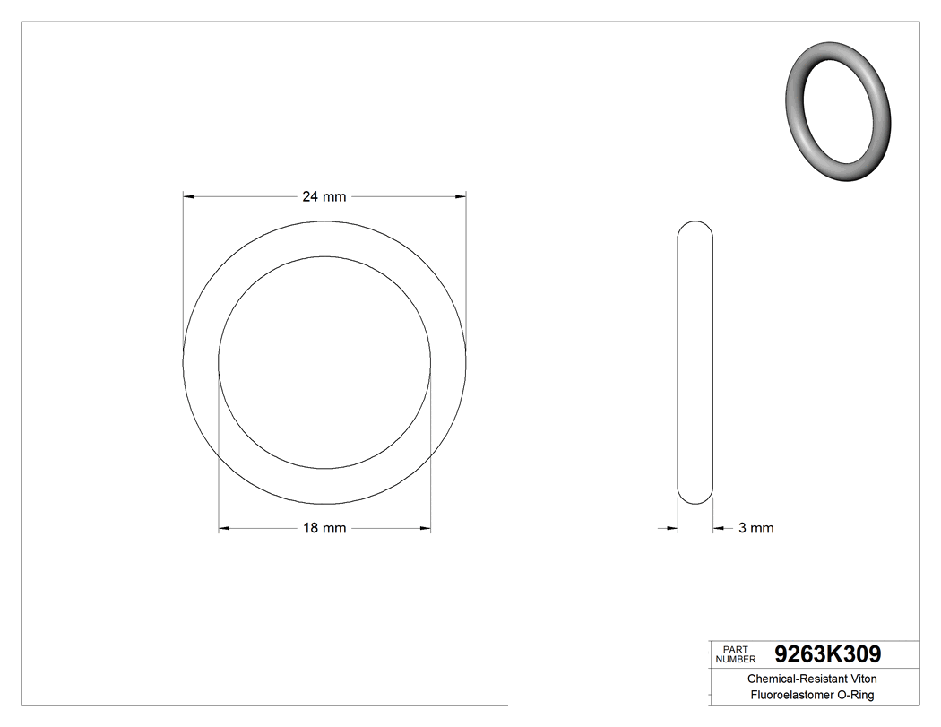 Technical drawing - 9263K309
